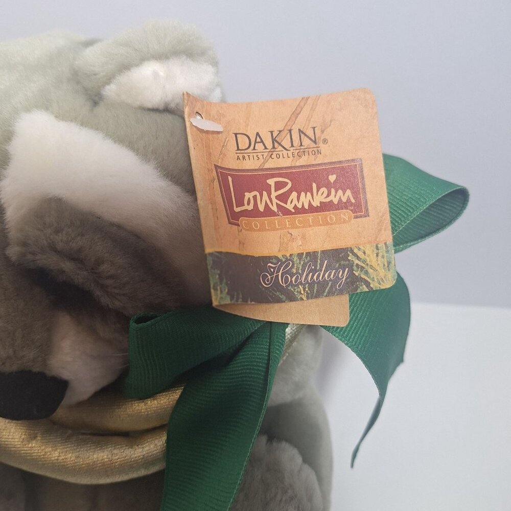 Sammy Raccoon Holiday Dakin Plush Lou Rankin Friends Christmas French Horn - Picture 3 of 16